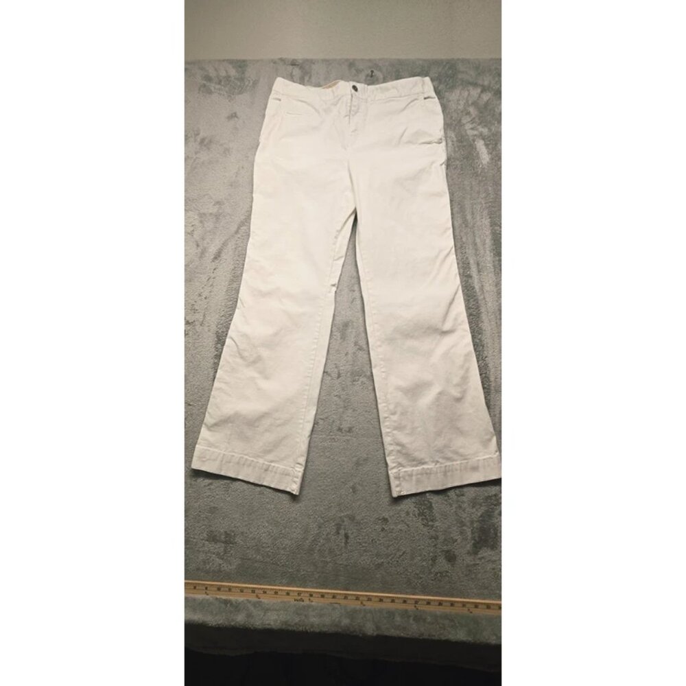 Tommy Hilfiger Womens Beige Stretch Pockets Mid-Rise Chino Pants Sizeโ 14